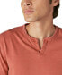 Men's Venice Burnout Long Sleeve Split Neck T-Shirt