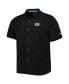 Фото #3 товара Men's Black Green Bay Packers Top of Your Game Camp Button-Up Shirt