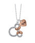 Фото #1 товара Disney silver Plated Clear Crystal Minnie Mouse "Mom'" Necklace, 16"+2" Extender
