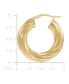 ფოტო #4 პროდუქტის Twist Hoop Earrings in 14k Gold, 1 inch