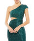 Фото #2 товара Women's Ieena Sequined One Shoulder Cap Sleeve Cut Out Gown