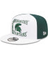 Фото #1 товара Men's White, Green Michigan State Spartans Retro Sport 9FIFTY Snapback Hat