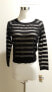Фото #2 товара Inc International Concepts Striped Illusion Pullover Sweater Black Metallic S