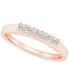 ფოტო #1 პროდუქტის Diamond Five Stone Wedding Band (1/4 ct. t.w.) in 14k Gold