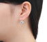Glittering earrings with clear crystal