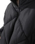 Brave Soul quilted puffer jacket in black