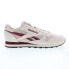 Фото #1 товара Reebok Classic Leather Mens Beige Suede Lace Up Lifestyle Sneakers Shoes 13