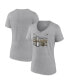 ფოტო #1 პროდუქტის Women's Heather Gray Vegas Golden Knights 2023 Stanley Cup Champions Locker Room V-Neck T-shirt