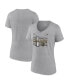 Women's Heather Gray Vegas Golden Knights 2023 Stanley Cup Champions Locker Room V-Neck T-shirt Серый, XL - фото #1