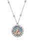 Фото #1 товара Symbols of Faith silver-Tone Round Mother and Child Necklace