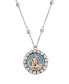 ფოტო #1 პროდუქტის Silver-Tone Round Mother and Child Necklace