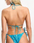 Фото #2 товара Candypants ombre triangle bikini top in teal