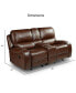 Keily 78" Manual Glider Recliner Loveseat - Brown