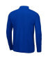 Фото #3 товара Men's Heather Gray, Royal Boise State Broncos Prospect Quarter-Zip Jacket