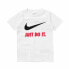 Фото #1 товара Детский Футболка с коротким рукавом Nike Swoosh Just Do It Белый