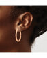 ფოტო #3 პროდუქტის Stainless Steel Polished Rose plated Hinged Hoop Earrings