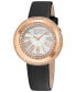 Women's Gandria Black Leather Watch 36mm