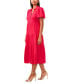 Фото #4 товара Women's Puff-Sleeve Tiered Maxi Dress