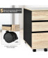 Фото #6 товара 3-Drawer Mobile File Cabinet Vertical Filling Cabinet