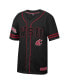 Men's Black Washington State Cougars Free Spirited Mesh Button-Up Baseball Jersey