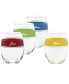 Фото #1 товара Bright Frame 15 Ounce Stemless Wine Glass, Set of 4