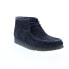 Фото #3 товара Clarks Wallabee Boot 26168811 Mens Blue Canvas Lace Up Chukkas Boots