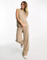 Фото #1 товара Vero Moda plisse trouser co-ord in stone