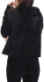 Фото #3 товара Juicy Couture 267114 Women's Black Velour Pullover Cropped Sweatshirt Size M