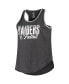 Фото #3 товара Women's Heather Black Las Vegas Raiders Plus Size Fuel Tank Top