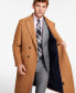 Men's Modern-Fit Solid Double-Breasted Overcoat