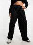 Фото #4 товара ASOS DESIGN Curve elastic waist tailored trouser in black