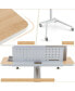 Фото #9 товара Height Adjustable Mobile Standing Desk with Detachable Holde-Natural