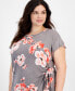 ფოტო #3 პროდუქტის Plus Size Floral-Print Sarong Dress