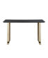 Фото #4 товара Gold and Black Bar Table with Metal Base