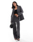 YAS tailored double breasted blazer co-ord in grey - GREY