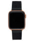 Фото #1 товара Ремешок для часов Anne Klein Женский черный текстурированный силиконовый ремешок совместим с Apple Watch 42/44/45/Ultra/Ultra 2