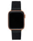 Фото #1 товара Women's Black Textured Silicone Band Compatible with 42/44/45/Ultra/Ultra 2 Apple Watch