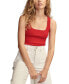 ფოტო #4 პროდუქტის Women's Rib-Knit Cropped Tank