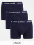 Jack & Jones 3 pack trunks with contrast waistband Голубой, S - фото #1