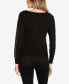 ფოტო #2 პროდუქტის Black Label Women's Embellished Boatneck Sweater