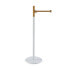 Toilet Roll Holder Versa River White Metal Bamboo 16,8 x 54,5 x 16,8 cm