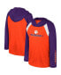 ფოტო #1 პროდუქტის Big Boys Orange Clemson Tigers Eddie Multi-Hit Raglan Long Sleeve Hoodie T-shirt