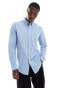 Фото #1 товара Ben Sherman long sleeve linen wide stripe shirt in blue