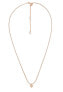 Romantic bronze heart necklace with crystal JFS00610791