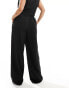 Фото #2 товара In The Style Plus tailored wide leg trouser co-ord in black