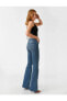 Yüksek Bel Kot Pantolon - Flare Fit Jean