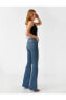 Фото #2 товара Yüksek Bel Kot Pantolon - Flare Fit Jean