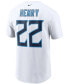 Фото #3 товара Men's Derrick Henry White Tennessee Titans Name and Number T-shirt