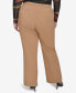 ფოტო #2 პროდუქტის Plus Size Seamed Waistband Wide-Leg Pants