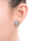 ფოტო #2 პროდუქტის Cultured Freshwater Pearl (9mm) & Cubic Zirconia Spiral Stud Earrings in Sterling Silver